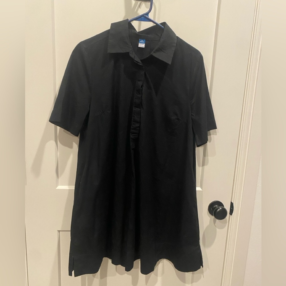 Old Navy Black Short Sleeves Shirt Dress Size MP
